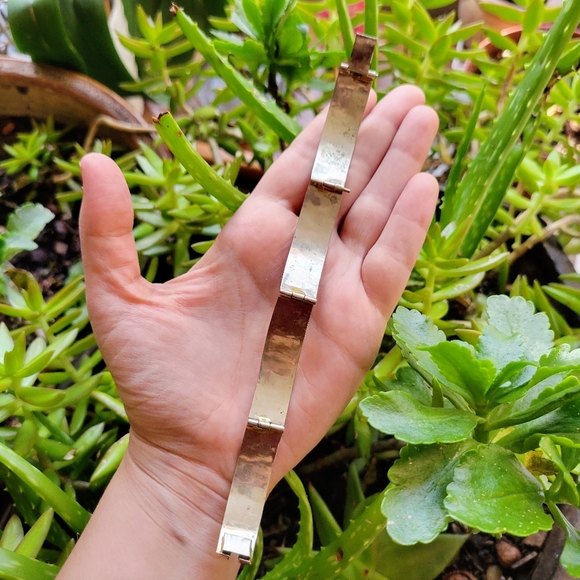 Vintage Alarci Native American Inlaid Turquoise Bracelet - Picture 14 of 15